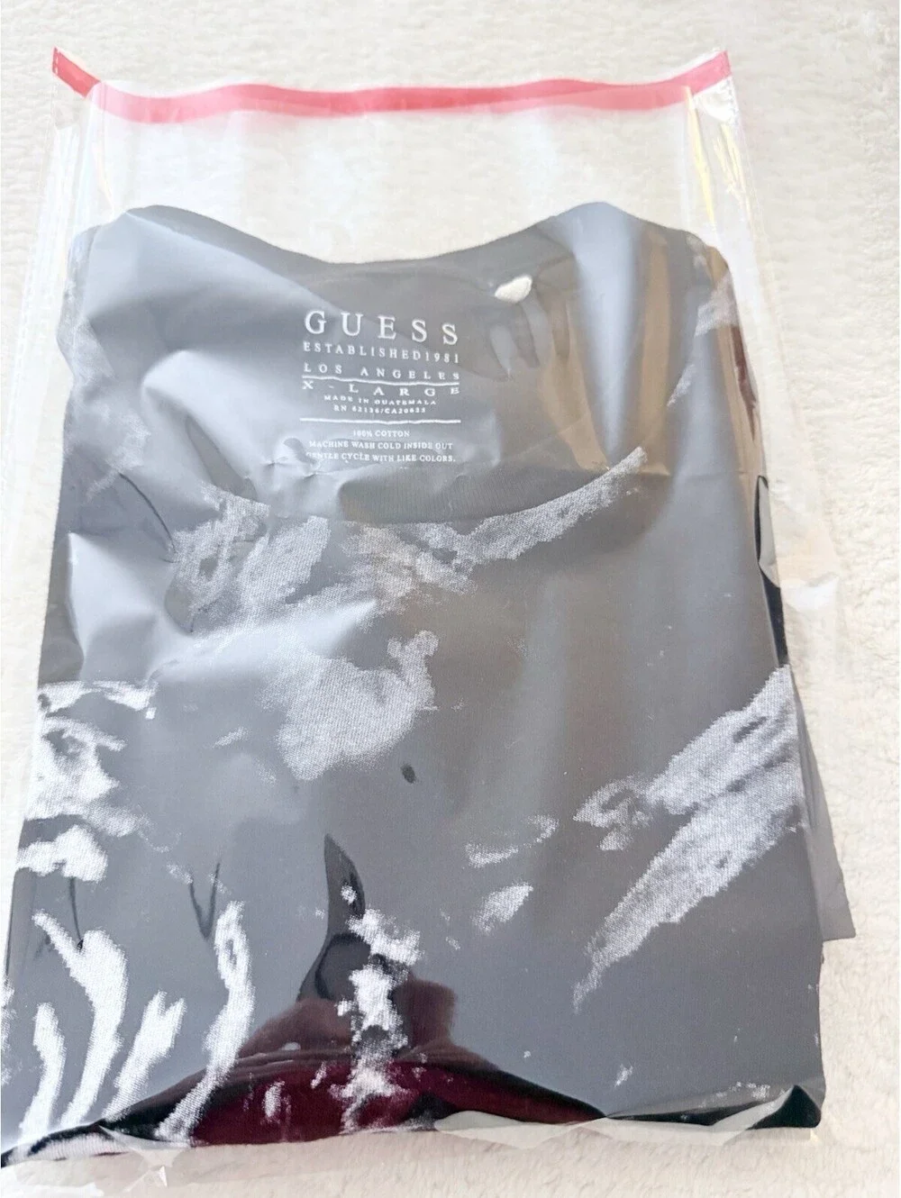 GUESS Men’s Tiger Graphic Tee XL Black Cotton Crew Neck Short Sleeve Shirt - Picture 8 of 8